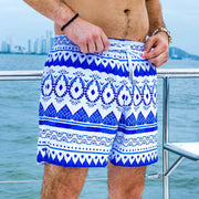 Men's Printed Loose Hot Springs Casual Beach Shorts