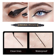 Double Headed Triangular Wing Waterproof Sweat Proof Eyeliner Dye Resistant Liquid Pen