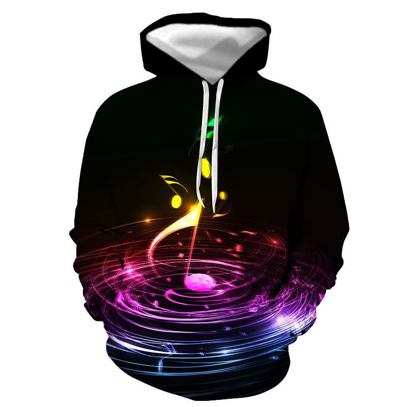 Musical Note Printed Couple Hoodies