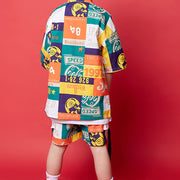 Fashion Printed Children's Short Sleeve Suit