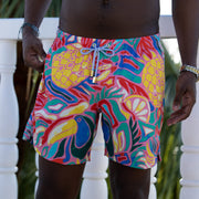 Men's Printed Loose Hot Springs Casual Beach Shorts