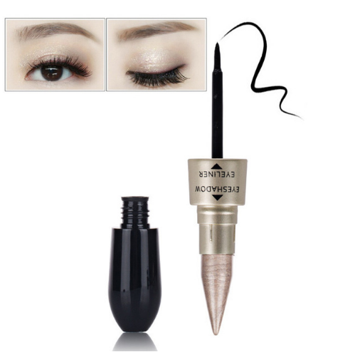 Double head six color eyeshadow black eyeliner