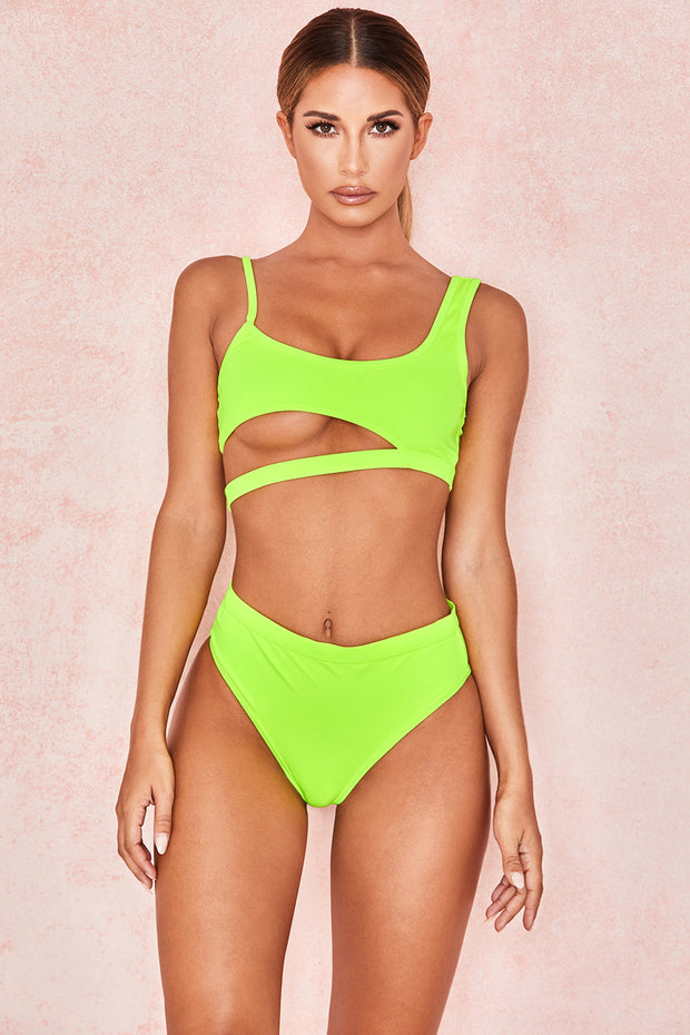 Solid color ladies swimwear