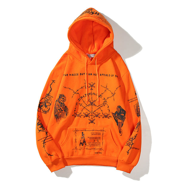 Graffiti and Embroidered Hip-Hop Hoodies for Street Style Enthusiasts