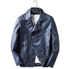 Men's Zipper Washed PU Leather Coat for Stylish Spring and Autumn Days