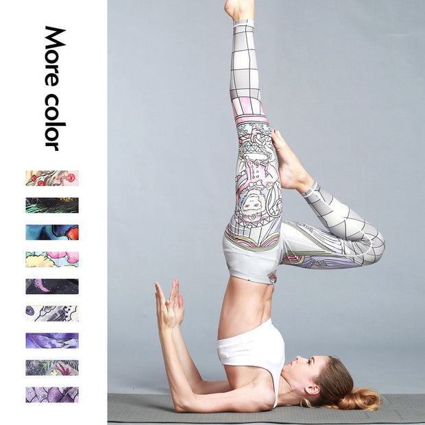 Women's Outdoor Sport Yoga Printed Leggings