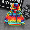 Colorful Kids Rainbow Hooded Coat