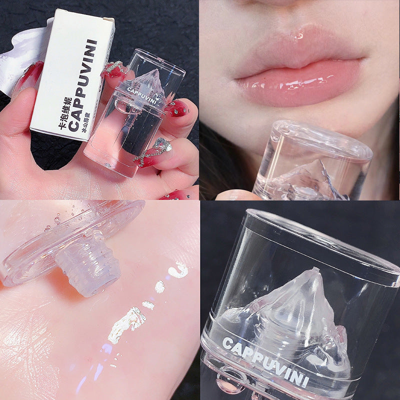 Capovinie Iceberg Lip Gloss Balm Glass Clear Oil