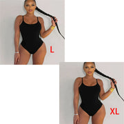 Sling Backless Tether Plus Size Solid Color Triangle One-piece Swimsuit