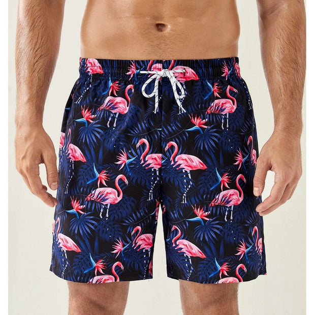 Men's Printed Loose Hot Springs Casual Beach Shorts