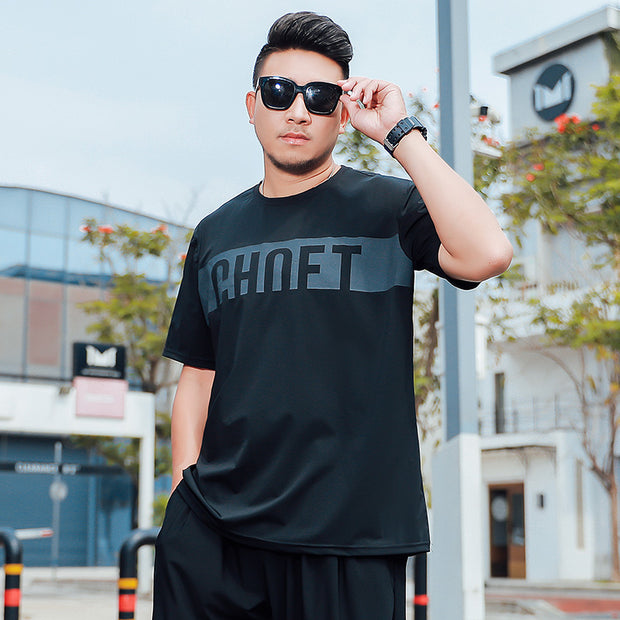 Silk Short-sleeved Men's Trend Loose And Cool T-shirt