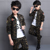 Children's Camouflage Uniform Suit Military Sports Two-piece Set