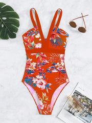 Women's Floral Bikini One-piece Swimsuit