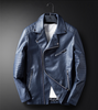 Men's Zipper Washed PU Leather Coat for Stylish Spring and Autumn Days