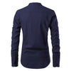 Korean-Inspired Men's Slim Fit Long Sleeve Dress Shirt