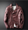 Men's Zipper Washed PU Leather Coat for Stylish Spring and Autumn Days