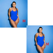 Sling Backless Tether Plus Size Solid Color Triangle One-piece Swimsuit