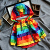 Colorful Kids Rainbow Hooded Coat