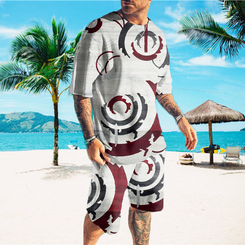 Men's Casual Sports Suit Printed Cool