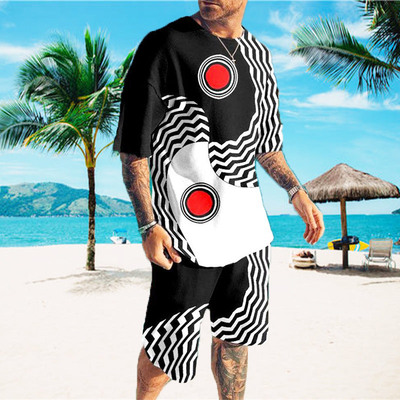 Men's Casual Sports Suit Printed Cool