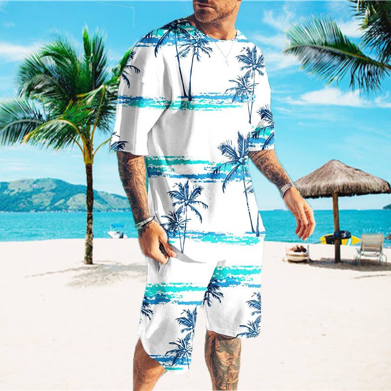 Men's Casual Sports Suit Printed Cool