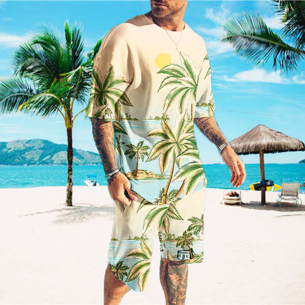 Men's Casual Sports Suit Printed Cool