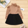 Adorable Kids Fall Skirts and Turtleneck Outfit