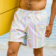 Men's Printed Loose Hot Springs Casual Beach Shorts